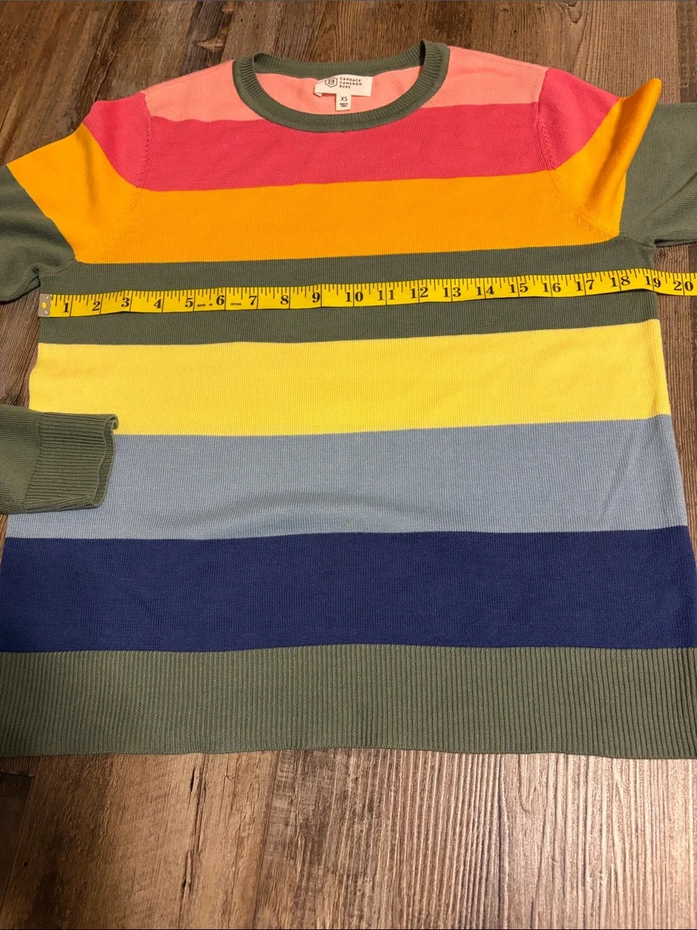 Candace Cameron Bure Striped Sweater Size XS - Picture 3 of 5